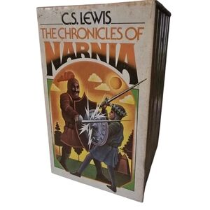 Vintage 80s Chronicles of Narnia Complete Box Set - C.S. Lewis - Iconic Covers!
